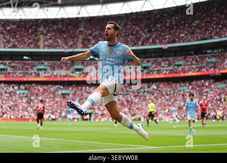 Dossier photo du 10/08/24 de Bernado Silva. Manchester City a confirmé que Bernardo Silva quittera le club cet été. Date d'émission : jeudi 16 avril 2026. Banque D'Images