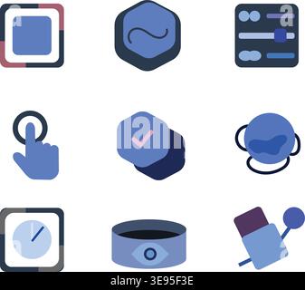 Jeu d'icônes – collection de symboles plats modernes pour l'interface utilisateur, les applications et le design Illustration de Vecteur
