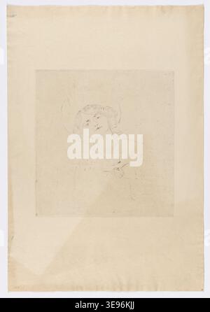 Edvard Munch (1863-1944), figure phare de l'art norvégien, est présenté dans cette pièce graphique d'archives, cataloguée MM.G.00059-01 au Munchmuseet. L'œuvre est un exemple de son exploration continue des thèmes psychologiques, en particulier l'émotion humaine et la peur existentielle. Banque D'Images