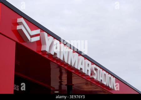Almere - vue d'ensemble du stade Yanmar avant la saison 2025/2026 de Keuken Kampioen Divisie. Le match aura lieu entre Almere City FC et le FC Dordrecht au Yanmar Stadion le 17 avril 2026 à Almere, aux pays-Bas.(VK Sportphoto/Nick Koole) Banque D'Images