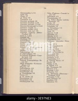 Józef Piotrowski (dates inconnues) était un écrivain et éditeur polonais. Lemberg und Umgebung (1915-1918) détaille des villes comme Łokiew, Podhorce et Brzeany pour les voyageurs et les amateurs d'art. Le tirage photographique d'archives reproduit des cartes, des diagrammes et des pages textuelles de l'édition de Lemberg. Banque D'Images