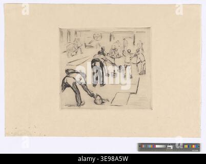 Edvard Munch (1863-1944) est un artiste norvégien renommé, célèbre pour ses œuvres chargées d'émotions. Ce tirage photographique d’archives, catalogué sous le nom de MM.G.00182-02, met en valeur l’art graphique de Munch, une expression visuelle de thèmes tels que l’aliénation et l’anxiété existentielle qui ont marqué une grande partie de son œuvre. Banque D'Images