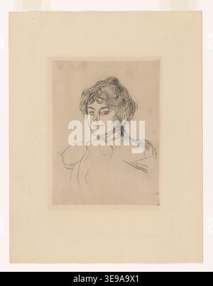 Edvard Munch (1863-1944), l'une des figures de proue de l'art norvégien, figure dans ce graphique d'archives du Munchmuseet, catalogué sous le nom de MM.G.00824-01. L'estampe illustre son intérêt constant pour les thèmes psychologiques, en particulier l'anxiété et l'isolement humain. Banque D'Images