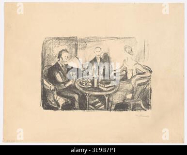 Edvard Munch (1863-1944) est un peintre et graveur norvégien, figure centrale des mouvements symboliste et expressionniste. Le document photographique d'archives documente des œuvres d'art ou du matériel associé à l'artiste au cours de sa vie. L'image fait partie de la collection Munchmuseet, inventaire MM.G.00539-02. Banque D'Images