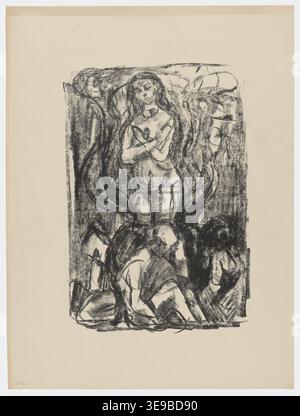 Edvard Munch (1863-1944) est un peintre et graveur norvégien associé au mouvement expressionniste. L'image d'archive enregistre une œuvre graphique cataloguée dans la collection Munchmuseet sous la référence MM.G.00524-26, documentant des documents imprimés conservés par le musée. Banque D'Images