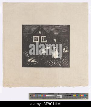 Edvard Munch (1863-1944) est un peintre et graveur norvégien, célèbre pour ses œuvres telles que « le cri ». Cette copie d’archives, MM.G.00605-02, de la collection du Munch Museum, met en lumière l’exploration par Munch des thèmes psychologiques et de l’anxiété humaine à travers des graphiques intégrés Banque D'Images