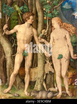 Allemand, XVIe siècle ; d'après Albrecht Dürer — Adam et Eve, 1504 Banque D'Images