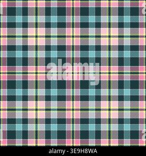 Vérifier le motif sans couture. Ekose vérifie l'arrière-plan. Patern de tartan Vichy répété. Design imprime le style écossais. Motif écossais à répétition de texture. Répéter Illustration de Vecteur