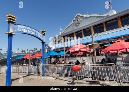 La jetée de Santa Monica, Santa Monica, Californie, USA Banque D'Images