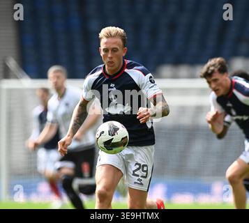 Glasgow, Royaume-Uni. 18 avril 2026. Scottish Gas Scottish Cup semi-finale Barclay Hampden Park . Glasgow 18 avril 26 Dunfermline contre Falkirk Calvin Miller de Falkirk Credit : eric mccowat/Alamy Live News Banque D'Images