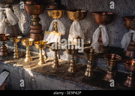 Monastère de Thiksey à Ladakh, Inde Banque D'Images