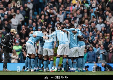 Manchester, Royaume-Uni. 19 avril 2026. Groupe Manchester City lors du match de premier League Manchester City vs Arsenal à l'Etihad Stadium, Manchester, Royaume-Uni, le 19 avril 2026 (photo par Mark Cosgrove/News images) crédit : News images LTD/Alamy Live News Banque D'Images