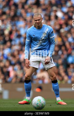 Etihad Stadium, Manchester, Lancashire, Royaume-Uni. 19 avril 2026. Premier League Football, Manchester City contre Arsenal ; Erling Haaland de Manchester City crédit : action plus Sports/Alamy Live News Banque D'Images