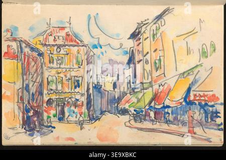 Paul Signac (1863-1935) est un peintre français central du néo-impressionnisme et du pointillisme. Le tirage photographique d'archives documente ses contributions à la théorie des couleurs et à la composition dans l'European Modern compris Banque D'Images