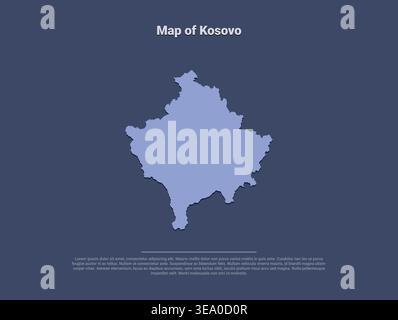 Carte de haute qualité du Kosovo avec des frontières claires détails géographiques et des divisions régionales idéales pour les guides de voyage de matériel éducatif et de conception proje Illustration de Vecteur