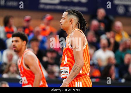 Nelson Weidemann (ratiopharm Ulm, #00) GER, Rostock Seawolves vs. ratiopharm Ulm, basket-ball, Bundesliga [Bundesliga], Journée 30, saison 2025/2026, 19.04.2026 photo : Eibner Press photo/Marcel von Fehrn Banque D'Images
