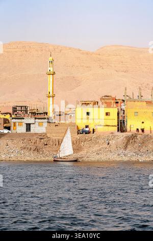 Felucca voile, Egypte Banque D'Images
