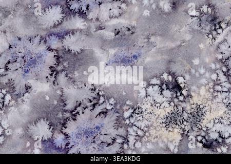 Texture d'aquarelle abstraite sans couture avec des fleurs de pigment organique et des gradients doux. Fond répétitif peint à la main avec diffusion de fluide Banque D'Images