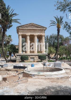 Restauration des jardins de Barrakka la Valette Malte Banque D'Images