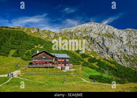 Stahlhaus Hut, Parc national de Berchtesgaden, Alpes de Berchtesgaden, Berchtesgaden, haute-Bavière, Bavière, Allemagne Banque D'Images