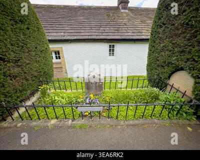 La tombe de Little John dans l'église de Michael, Hathersage, Derbyshire Banque D'Images