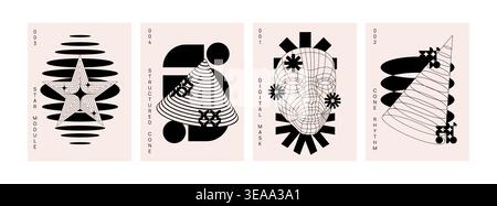 Affiche de brutalisme abstrait Illustration de Vecteur