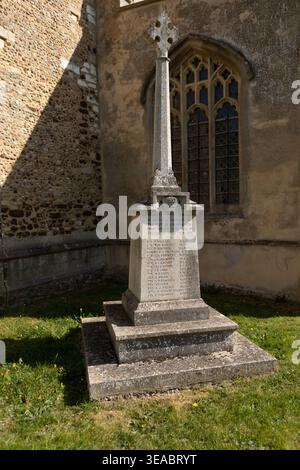 Mémorial de guerre. Église All Saints, Green End, Landbeach, Cambridgeshire, 2026 Banque D'Images