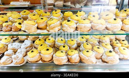 cuisine italienne, zeppole di san giuseppe, siedegebäck, involtini, cuisines italiennes, cuisine italienne Banque D'Images