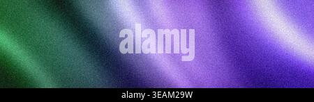 Fond granuleux abstrait 4K saisissant. Dégradé de flou vert foncé, sarcelle, violet et blanc. Modèle de bannière futuriste pour contraster numérique et technologique Banque D'Images