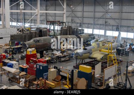 Chantilly, va - 06 juin 24 : vue d'ensemble de plusieurs projets de restauration à l'intérieur de l'atelier de conservation du Centre Steven F. Udvar-Hazy à Chantilly, Virgi Banque D'Images