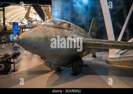 Chantilly, va - 06 juin 24 : Messerschmitt me 163 avion de chasse-fusée exposé à l'intérieur au Steven F. Udvar-Hazy Center, Chantilly, Virginie, États-Unis Banque D'Images