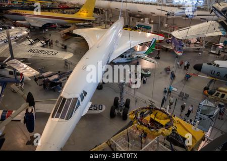 Chantilly, va - 06 juin 24 : avion de ligne supersonique Concorde exposé à l'intérieur au Steven F. Udvar-Hazy Center à Chantilly, Virginie, États-Unis Banque D'Images