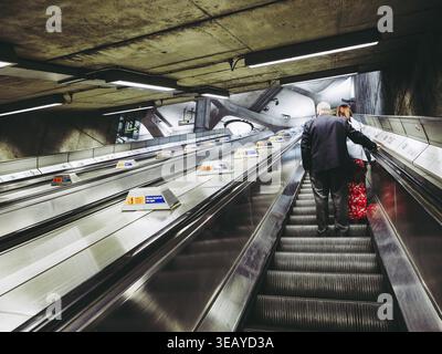 Londres, UK - CIRCA Juin 2018 : la station de métro Westminster Banque D'Images