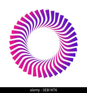Elément vectoriel circulaire géométrique. Symbole de lignes de mouvement en spirale, en tourbillon ou en tourbillon. Illustration de Vecteur