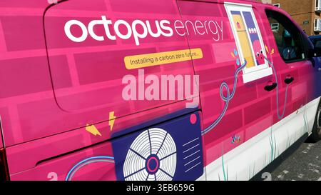 Fourgon Octopus Energy à Brighton, East Sussex, Royaume-Uni Banque D'Images