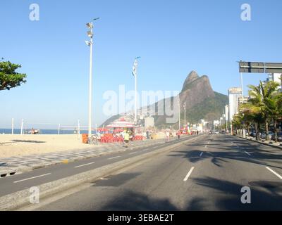 Delfim Moreira Avenue, Vieira Souto Avenue, Leblon, Ipanema, Rio de Janeiro, Brésil Banque D'Images
