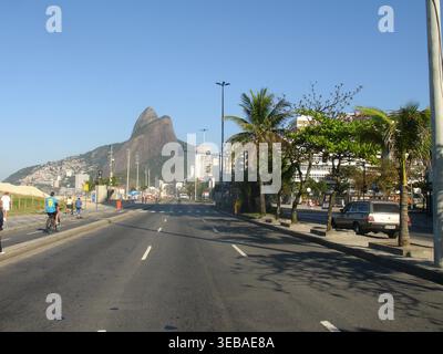 Delfim Moreira Avenue, Vieira Souto Avenue, Leblon, Ipanema, Rio de Janeiro, Brésil Banque D'Images