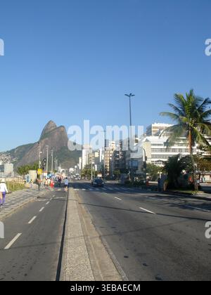 Delfim Moreira Avenue, Vieira Souto Avenue, Leblon, Ipanema, Rio de Janeiro, Brésil Banque D'Images