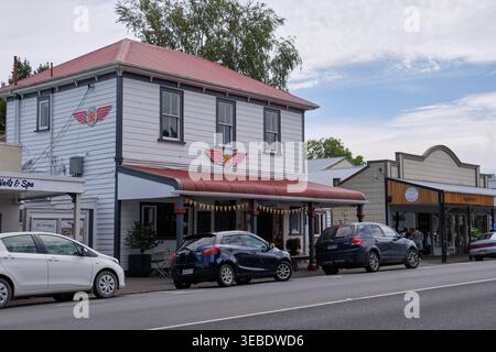 Le main, Deli Cafe est un restaurant emblématique et une épicerie fine dans un charmant village de Wairarapa - Greytown, Nouvelle-Zélande Banque D'Images
