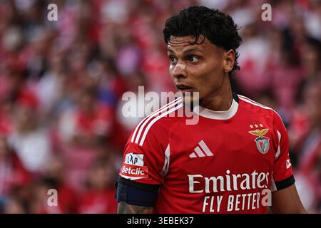 Lisbonne, Portugal. 25 avril 2026. Richard Rios de SL Benfica lors du match Liga Portugal Betclic entre SL Benfica et Moreirense FC a joué au Sport Lisboa e Benfica Stadium le 25 avril 2026 à Lisbonne, Portugal. (Photo de Pedro Reis/PRESSINPHOTO) crédit : AGENCE SPORTIVE PRESSINPHOTO/Alamy Live News Banque D'Images