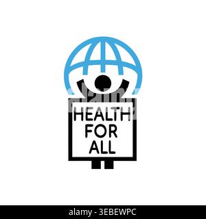 Logo Global Telemedicine & Virtual Healthcare Illustration de Vecteur