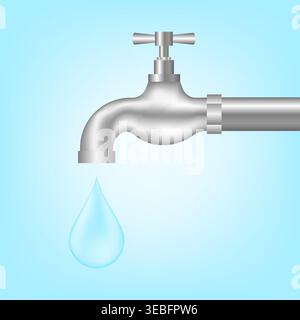 Économisez l'eau ou concept de conservation de l'eau. Journée mondiale de l'eau et Journée de l'environnement. Illustration vectorielle. Illustration de Vecteur