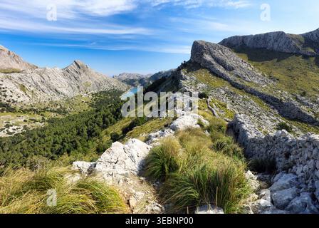 Réservoir de Gorg Blau , Escorca, zone naturelle de la Serra de Tramuntana., Majorque, Îles Baléares, Espagne Banque D'Images