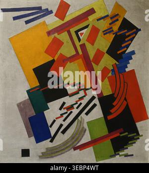 Composition non objective, 1916, Rozanova Olga Vladimirovna (1886-1918), Musée des beaux-arts d'Ekaterinbourg Banque D'Images
