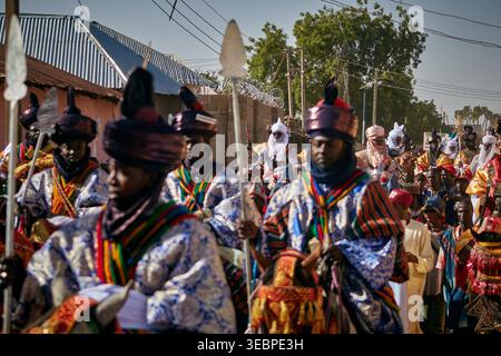 Festival Durbar à Zaria, Nigeria Banque D'Images