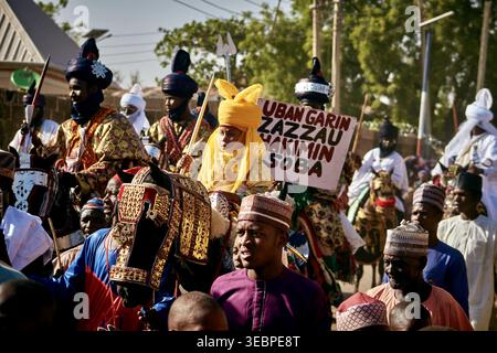Festival Durbar à Zaria, État de Kaduna, Nigeria Banque D'Images