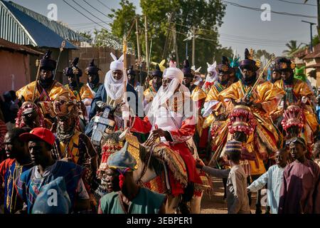 Festival Durbar à Zaria, Nigeria Banque D'Images