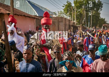 Festival Durbar à Zaria, État de Kaduna, Nigeria Banque D'Images