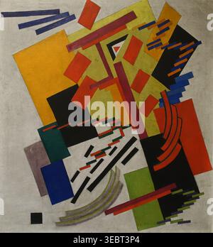 Composition non objective, 1916, Rozanova Olga Vladimirovna (1886-1918), Musée des beaux-arts d'Ekaterinbourg Banque D'Images