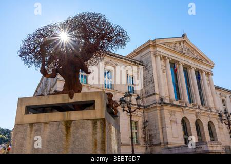 France, Nice, le Palais de Justice, Palais de Justice à Nice extérieur Banque D'Images